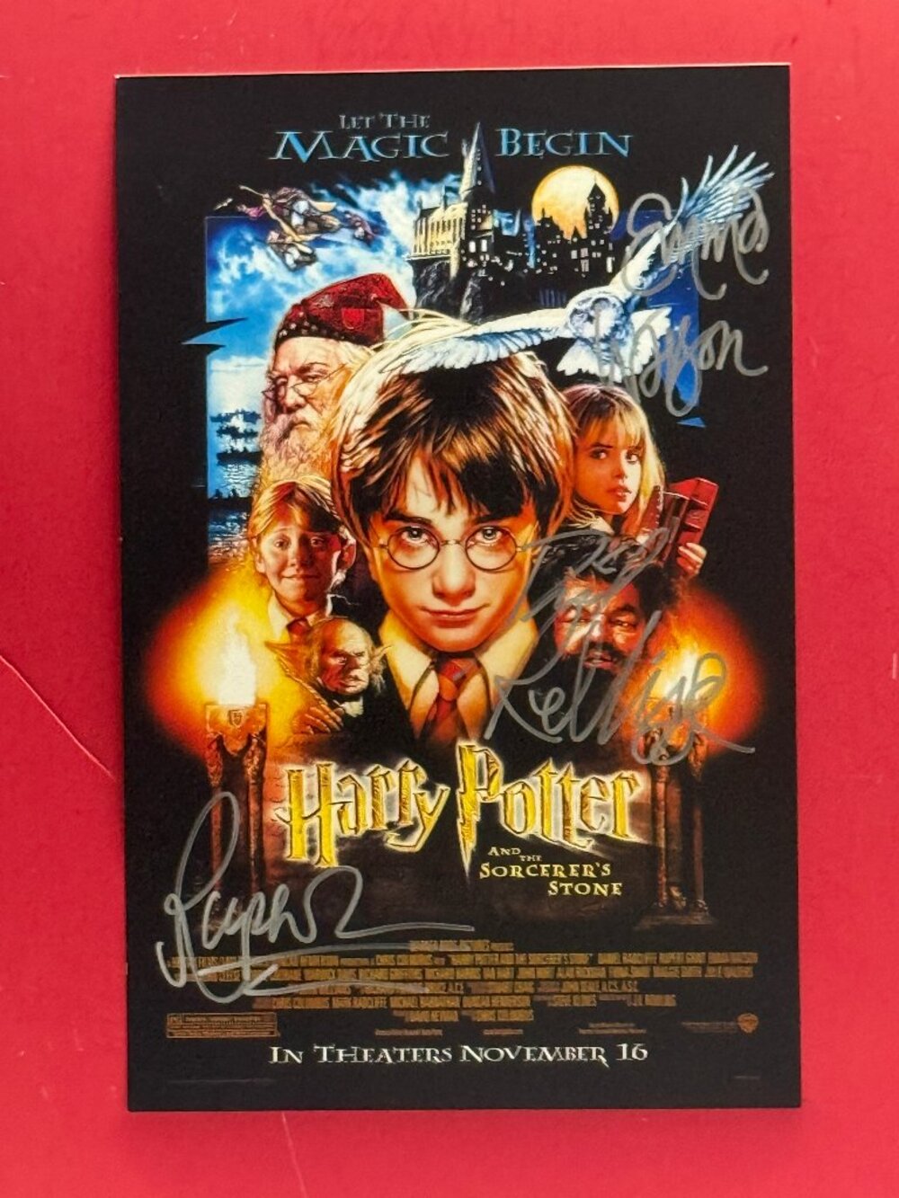 HAND SIGNED HARRY POTTER & THE SORCERER’S STONE Poster by 2 Cast AUTHENT…